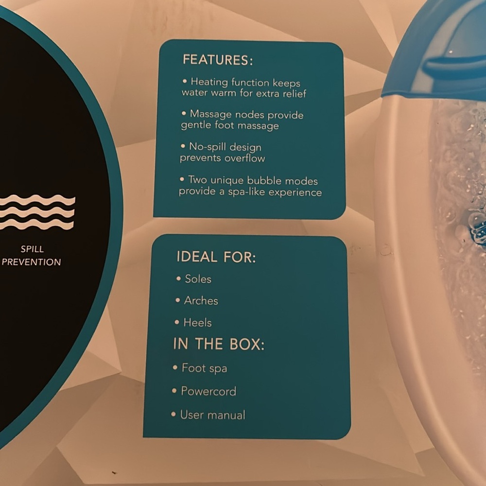 Brand new in box! Sharper Image foot spa & massager - Picture 6 of 6